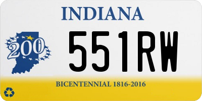 IN license plate 551RW