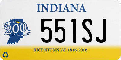 IN license plate 551SJ