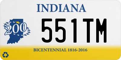 IN license plate 551TM