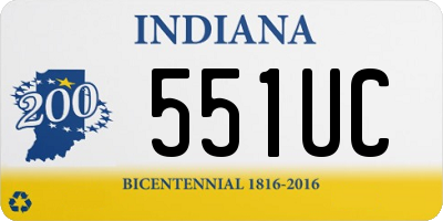 IN license plate 551UC