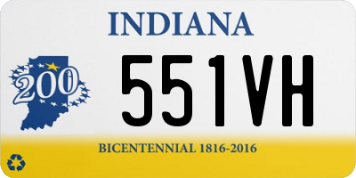 IN license plate 551VH