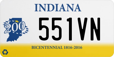 IN license plate 551VN