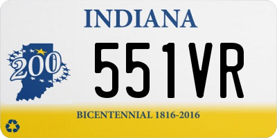 IN license plate 551VR