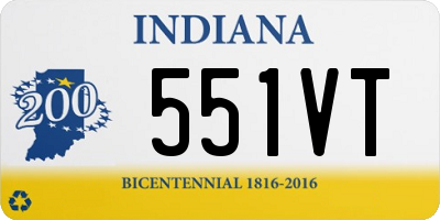 IN license plate 551VT