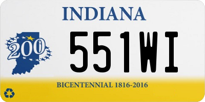 IN license plate 551WI
