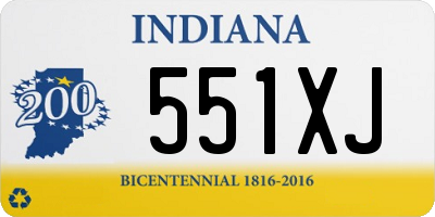 IN license plate 551XJ