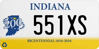 IN license plate 551XS