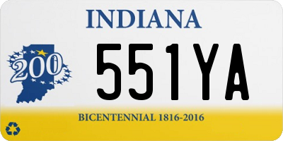 IN license plate 551YA