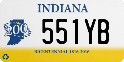 IN license plate 551YB