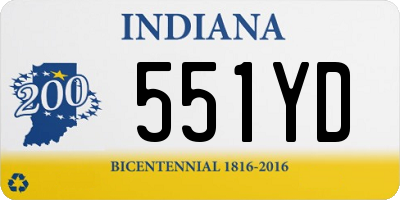 IN license plate 551YD