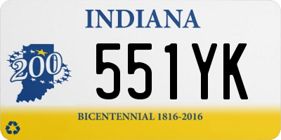 IN license plate 551YK