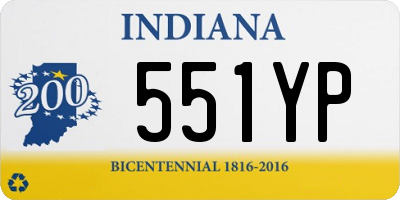 IN license plate 551YP