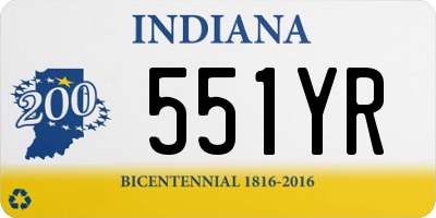 IN license plate 551YR