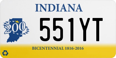 IN license plate 551YT