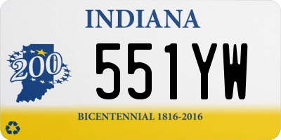 IN license plate 551YW