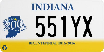 IN license plate 551YX