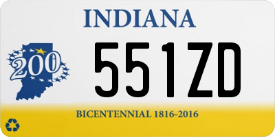 IN license plate 551ZD