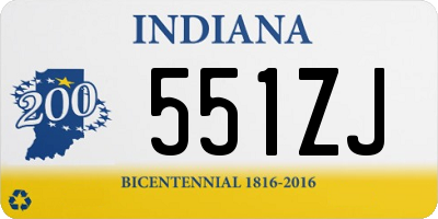 IN license plate 551ZJ