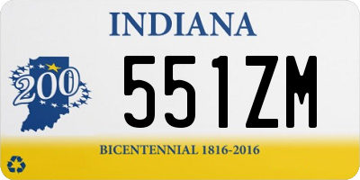 IN license plate 551ZM