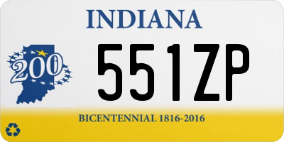 IN license plate 551ZP