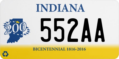 IN license plate 552AA