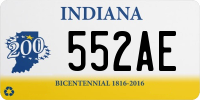 IN license plate 552AE