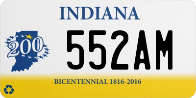 IN license plate 552AM