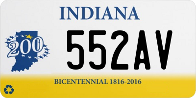 IN license plate 552AV