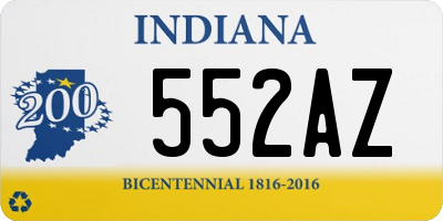 IN license plate 552AZ