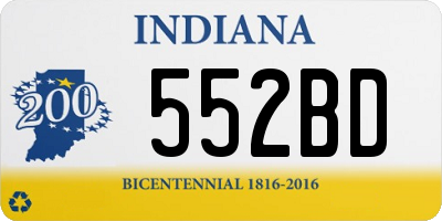 IN license plate 552BD