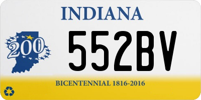 IN license plate 552BV