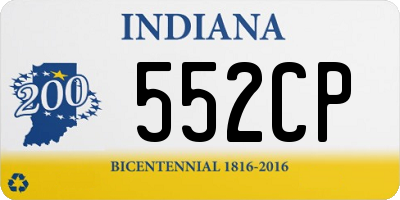 IN license plate 552CP