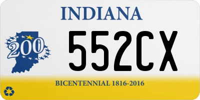 IN license plate 552CX