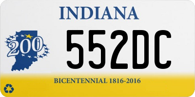 IN license plate 552DC