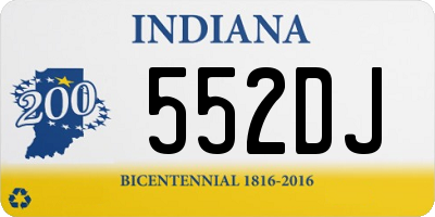 IN license plate 552DJ