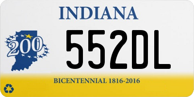 IN license plate 552DL