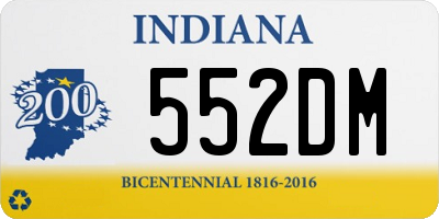 IN license plate 552DM