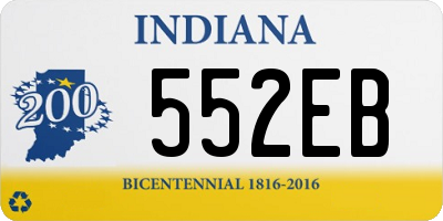 IN license plate 552EB