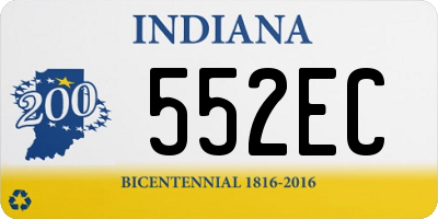 IN license plate 552EC