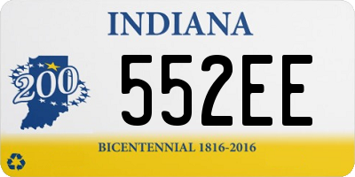 IN license plate 552EE