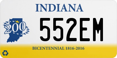 IN license plate 552EM