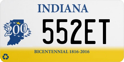 IN license plate 552ET