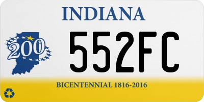 IN license plate 552FC