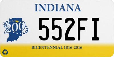 IN license plate 552FI