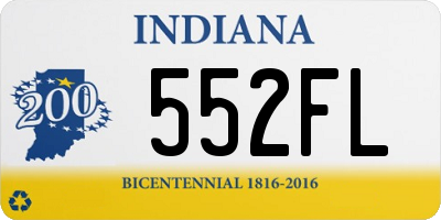 IN license plate 552FL