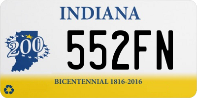 IN license plate 552FN