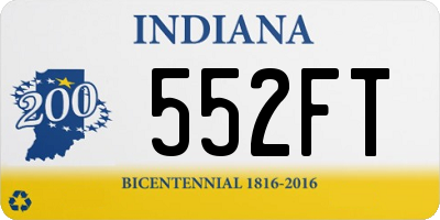 IN license plate 552FT