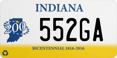 IN license plate 552GA