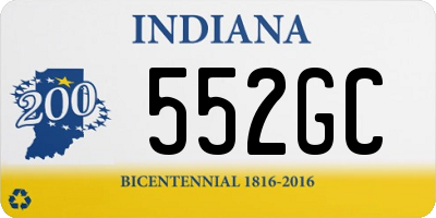 IN license plate 552GC