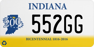 IN license plate 552GG